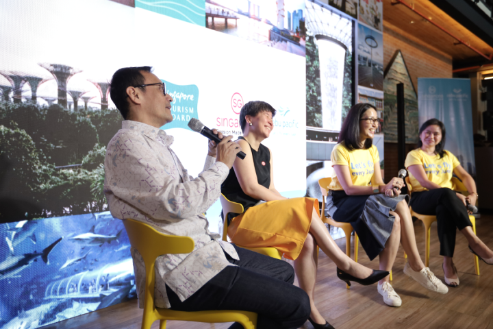 STB Executive Director for Southeast Asia John Conceicao and Cebu Pacific Director for Marketing Michelle De Guzman join Juliana Kua and Candice Iyog for the media Q&A.